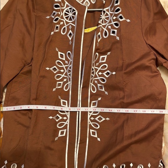 Brown Bob Mackie jacket and shirt set medium - Picture 7 of 7